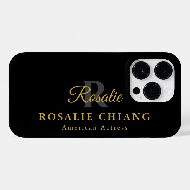 Anpassat namn och rubrik med Monogram (Baksida (horisontell))