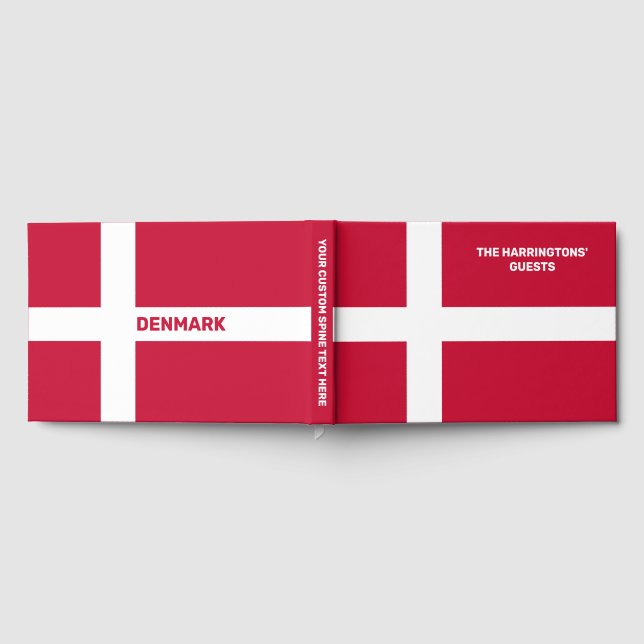 Anpassat namn och text, Danmark, Flagga Gästböcker (Full)