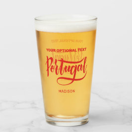 Anpassat namn och text för Portugal Glaskopp