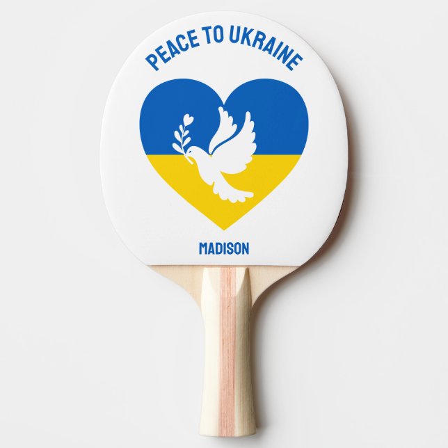 Anpassat namn och text i Ukraina Pingisracket (Framsidan)