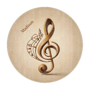 Anpassat namn och text Musical Clef Note