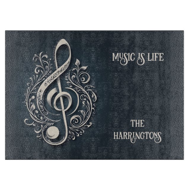 Anpassat namn och text Musical Clef Note (Framsidan)