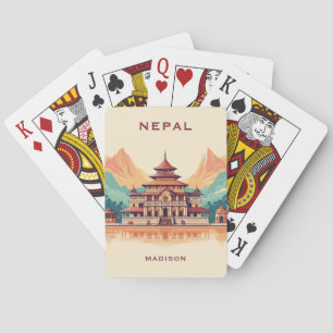 Anpassat namn och text nepalat casinokort