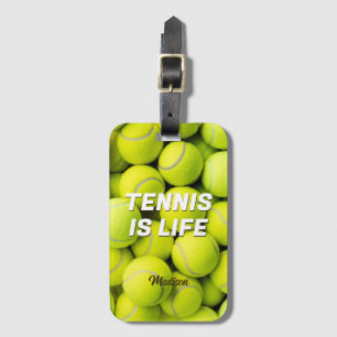 Anpassat namn och text tennis Bollar Bagagebricka