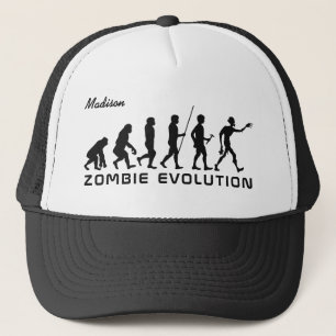 Anpassat namn och text "Zombie Evolution"-hattar Keps