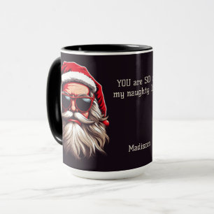 Anpassat namn och textgrumpy Santa Mugg