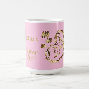 Anpassat namn Olivias jultomte Mugg Rosa