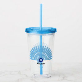 Anpassat Namn Ond Öga Sommarlov Blå Take Away Mugg