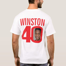 Anpassat namn på 40-årsdagen och röd fotomall t shirt
