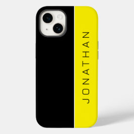 Anpassat namn på enkel modern svart | GULT