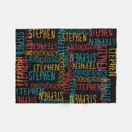 Anpassat namn på färglös Personlig Fleecefilt