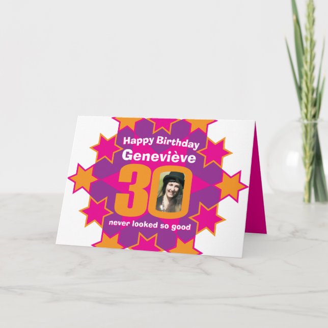 Anpassat namn på foto för Grattis på födelsedagen  Kort (Framsida)