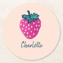 Anpassat namn på frukt i potatis underlägg papper rund