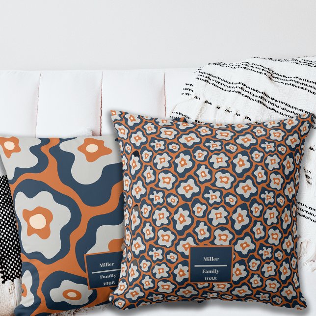 Anpassat namn på höstkoboltblåsblåsare för rostägg kudde (Skapare uppladdad)