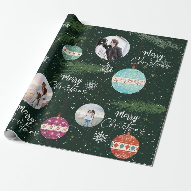Anpassat namn på julklapp i Löv Presentpapper (Utrullad)