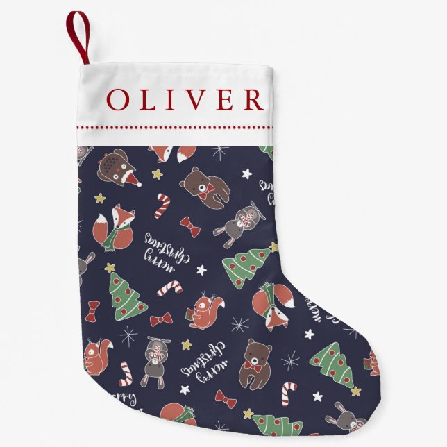 Anpassat namn på jultomte liten julstrumpa (Framsidan)