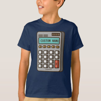 Anpassat namn på kalkylator t shirt