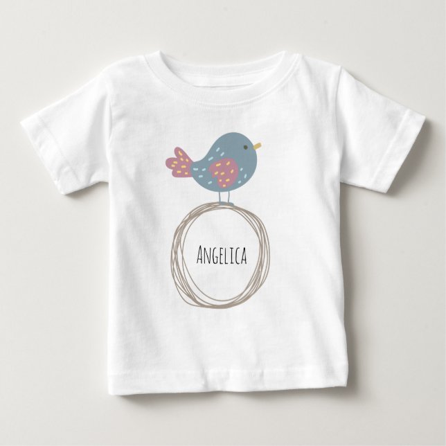 Anpassat namn på nödfågel t shirt (Framsida)