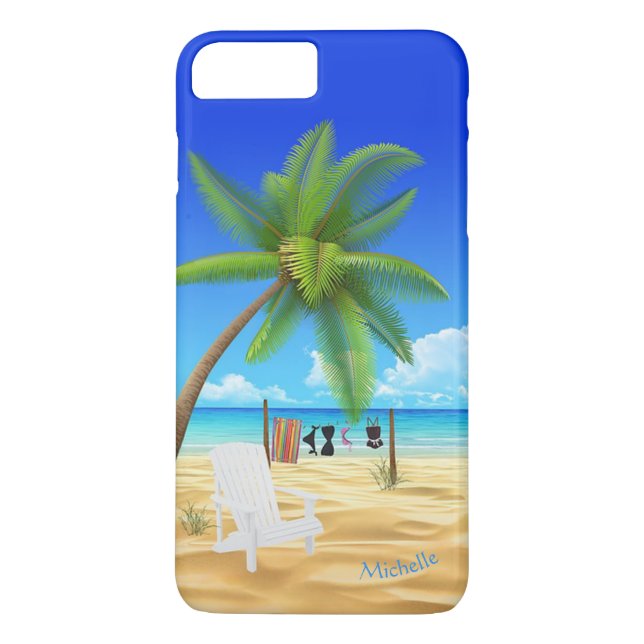 Anpassat namn på Ocean Beach-scen Case-Mate iPhone Skal (Baksida)