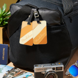 Anpassat namn på Söt Sommar Gult Orange Rand Bagagebricka