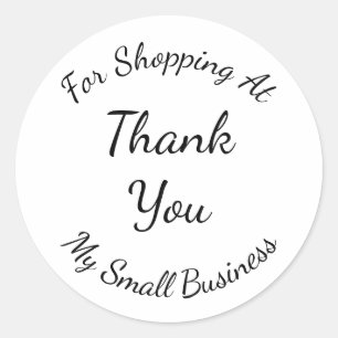 Anpassat namn på Tacken för ditt stöd Runt Klistermärke