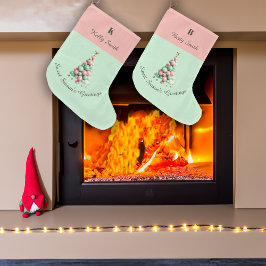 Anpassat namn på Träd för julmakaron Stor Julstrumpa