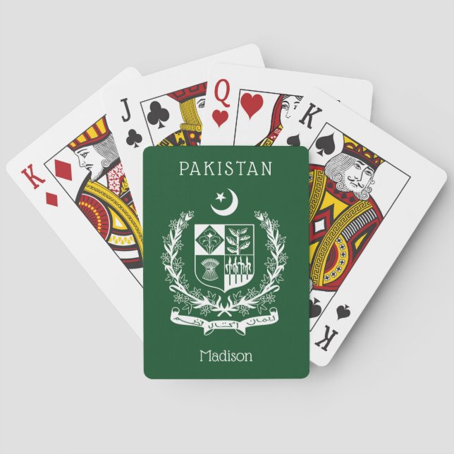 Anpassat namn Pakistan Casinokort (Baksidan)