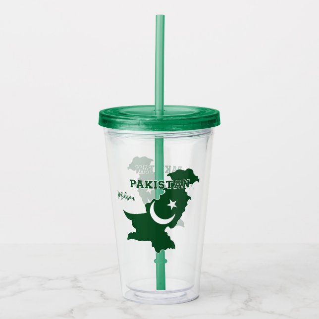 Anpassat namn Pakistan Take Away Mugg (Framsida)