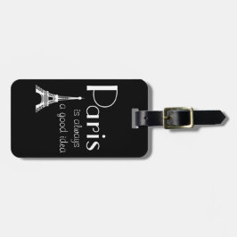 Anpassat namn Paris är alltid en bra idé Bagagebricka