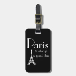 Anpassat namn Paris är alltid en bra idé Bagagebricka