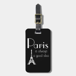 Anpassat namn Paris är alltid en bra idé Bagagebricka