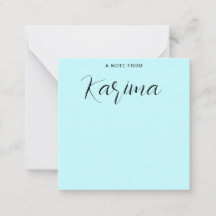 Anpassat namn Pastel Blue Calligraphy