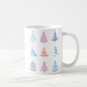 Anpassat namn Pastel Julgranar Classic Mugg
