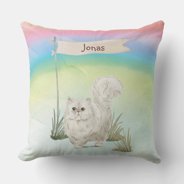 Anpassat namn Persian Cat Pet Kudde (Framsida)