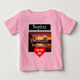 Anpassat namn Personlig Baby T-shirt med foto