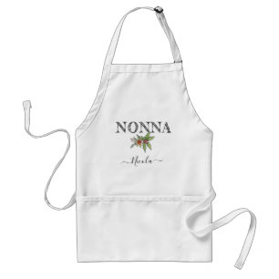 Anpassat namn Personlig Nonna Förkläde Med Fickor