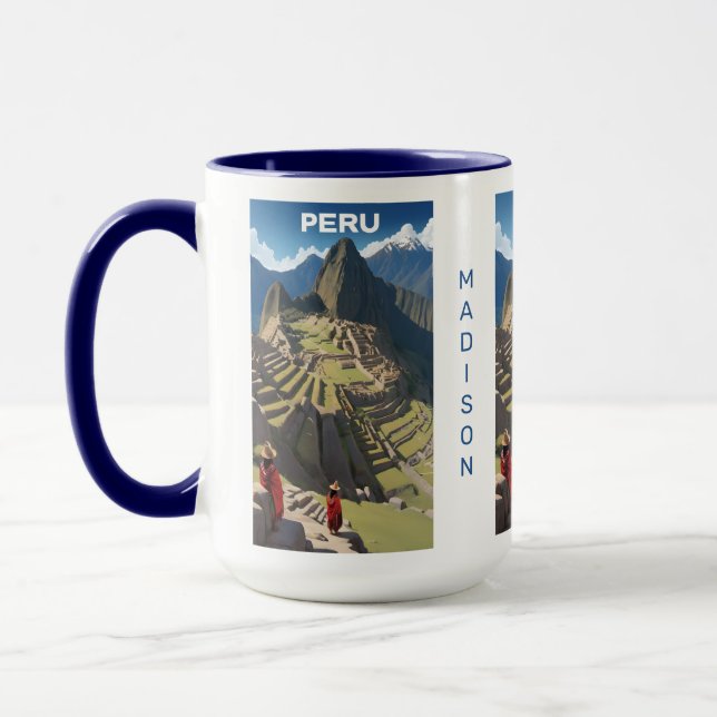 Anpassat namn Peru Machu Picchu Mugg (Vänster)