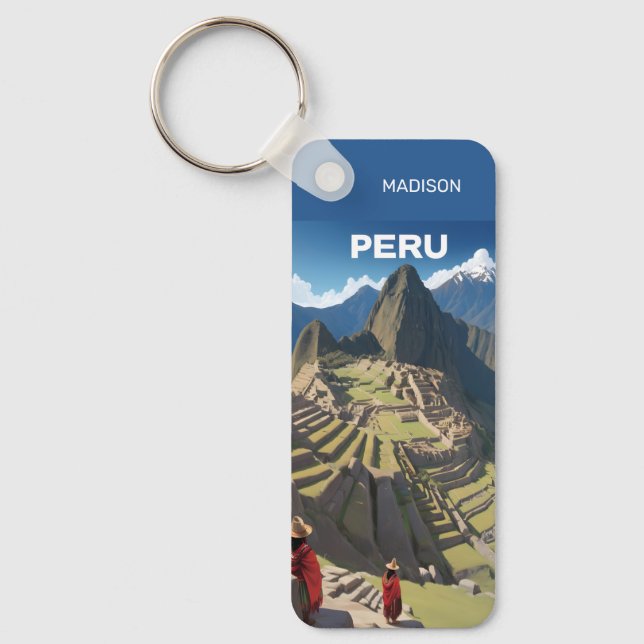 Anpassat namn Peru Machu Picchu Nyckelring (Framsida)