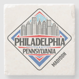 Anpassat namn Philadelphia Pennsylvania Stenunderlägg