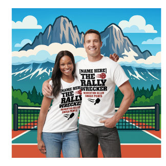 Anpassat Namn Pickleball Rally Förstörare T Shirt