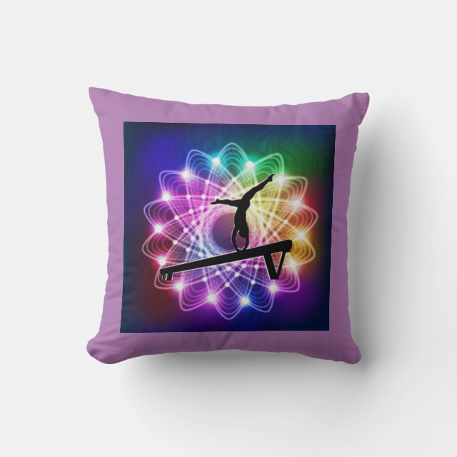 Anpassat namn Pillow för Girls Gymnastics Balance  Kudde (Framsida)