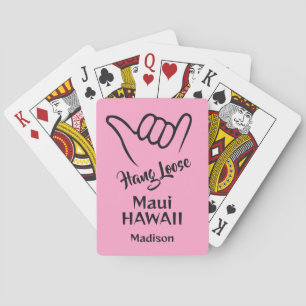 Anpassat namn, plats och Färg Shaka Casinokort