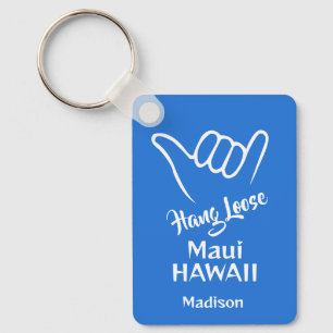 Anpassat namn, plats och Färg Shaka Nyckelring