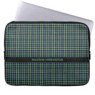 Anpassat namn Play/Tartan Mönster Laptop Fodral