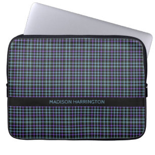 Anpassat namn Play/Tartan Mönster Laptop Fodral