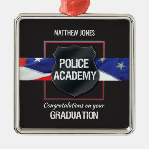 Anpassat namn, polisakademin Studenten Julgransprydnad Metall