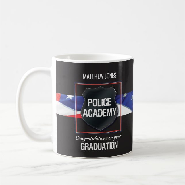 Anpassat namn, polisakademin Studenten Kaffemugg (Vänster)