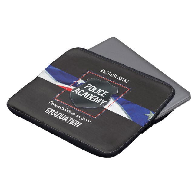 Anpassat namn, polisakademin Studenten Laptop Fodral (Framsida topp)