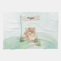 Anpassat namn Pommeranian Pet Hund