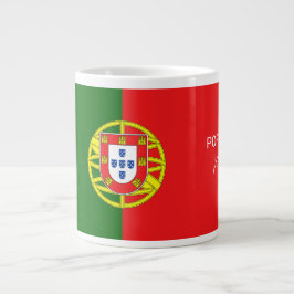 Anpassat namn Portugals Flagga Jumbo Mugg